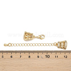 Messing-Mikropavé-Zirkonia-Enden mit Kette&nbsp;KK-C136-02G