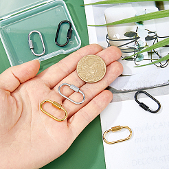 6 Stück 3 Farben 304 Edelstahl Schraubkarabiner Schloss Charms&nbsp;STAS-HS0001-74
