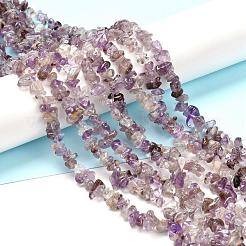 Natürliche violette Phantomquarz-Perlenstränge aus violettem Lodolith&nbsp;G-G031-02