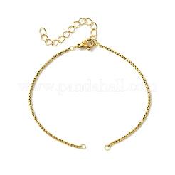 12 Stück 4 Stil halbfertige 304 Edelstahl Kabelkettenarmbänder&nbsp;AJEW-NB0003-65