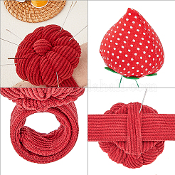 1 Stück Nadelhalterkissen aus Baumwollcord mit Kürbismotiv&nbsp;DIY-HY0001-58