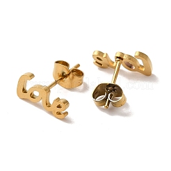 Boucles d'oreilles à tige en acier inoxydable 304 avec placage sous vide PVD&nbsp;EJEW-Z040-32G