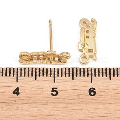 Messing Ohrstecker&nbsp;EJEW-P346-02B-G