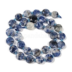 Natürliche blaue Fleck Jaspis Perlen Stränge&nbsp;G-C116-A79-01