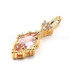 Pendentifs avec zircon cubiques à micro-pavés en laiton&nbsp;KK-F901-02C-G