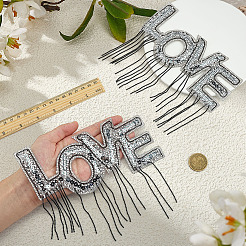 2 Stück Hotfix-Strass mit dem Wort „Love“&nbsp;DIY-MA0006-94