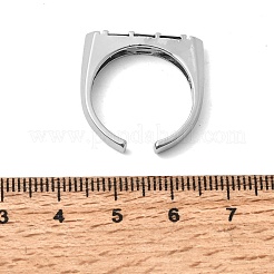 Anelli aperti con polsino in ottone micro pavé di zirconi cubici per donna&nbsp;RJEW-L343-02P-02