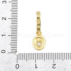 Pendentifs en laiton zircon cubique transparent&nbsp;KK-H268-07G-04