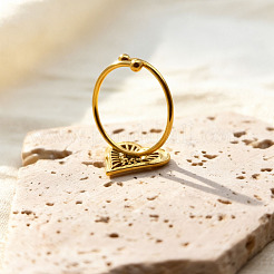 Offene Manschettenringe aus Edelstahl 304 mit Strassen&nbsp;RJEW-H269-02G