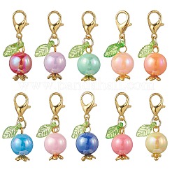 Decorazioni pendenti rotonde in acrilico&nbsp;HJEW-JM04279-01