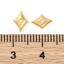 925 ciondolo scorrevole in argento sterling con micro pavé di zirconi cubici trasparenti&nbsp;STER-P061-02A-G