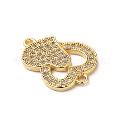Crémaillère placage laiton micro pave zircone cubique connecteur breloques&nbsp;KK-O142-26G
