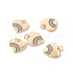 Placage en rack laiton micro pave pendentifs en zircone cubique colorée&nbsp;ZIRC-C040-21G