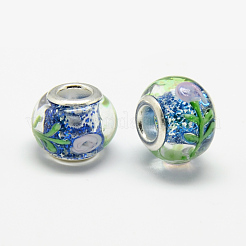 Unterlegscheibe lampwork großen Loch European Beads&nbsp;LPDL-R003-05