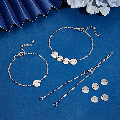 DIY-Bausatz für Gliederarmbänder aus Edelstahl 304 mit Initialen&nbsp;DIY-UN0056-21