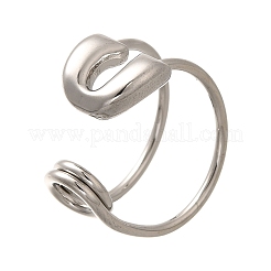 Anelli polsini aperti in acciaio inossidabile 304 per donna&nbsp;RJEW-A054-01P
