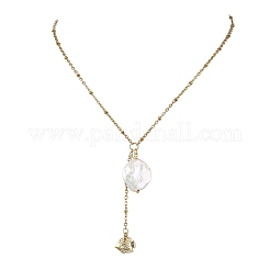 Collana con ciondolo a forma di animale marino in acciaio inossidabile 304&nbsp;NJEW-JN06049-04