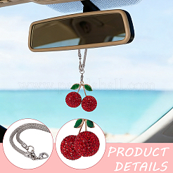 1 pendentif décoratif en alliage et strass pour voiture&nbsp;AJEW-CN0007-26
