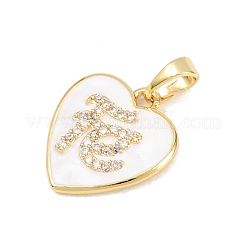 Valentinstag Messing Micro Pave klare Zirkonia Anhänger&nbsp;KK-H273-31G-04