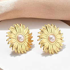 Pendientes de acero inoxidable 201&nbsp;EJEW-D354-08G-02