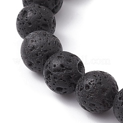 Bracelet extensible en perles rondes mélangées naturelles et synthétiques&nbsp;BJEW-JB10009