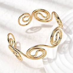 Braccialetti a polsino in acciaio inossidabile 304 per donna&nbsp;BJEW-Z150-01G-01