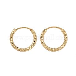 Aretes de aro texturizados de latón&nbsp;LS-EJEW-F378-03B-G