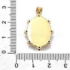 Cremagliera placcatura ottone micro pavé zirconia cubica colla carta fotografica pendenti&nbsp;KK-D343-04G