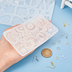 2 Stück Silikonformen für Anhänger im 2-Stil mit Geometrie&nbsp;DIY-TA0005-01