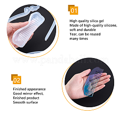 Kits de moldes de silicona para horquilla y peine diy&nbsp;DIY-PH0004-15