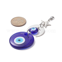 Colgantes de murano de ojo malvado hechos a mano decoraciones&nbsp;HJEW-JM01008-01