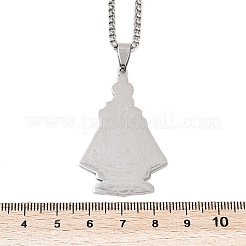 201 Edelstahl-Halsketten mit Anhängern der Benedikt-Medaille&nbsp;LS-NJEW-K283-37P