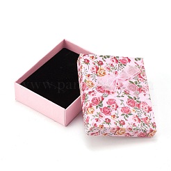 Blumenmuster Pappe Schmuckverpackung Box&nbsp;LS-CBOX-L007-007C