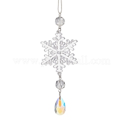 Adornos colgantes de acrílico con forma de copo de nieve&nbsp;HJEW-JM02309