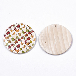 Colgantes de madera con estampado de frutas seris&nbsp;WOOD-S045-103B-07