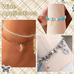8 Stück 8 Stile Legierung Emaille europäischen baumeln Charms&nbsp;ENAM-CJ0007-04