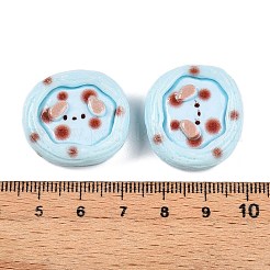 Cabochons décodés en résine opaque de dessin animé&nbsp;RESI-N039-129D