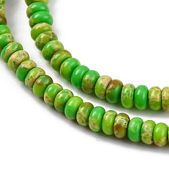 Brins de perles teintes en jaspe impérial synthétique&nbsp;G-K343-C39-02