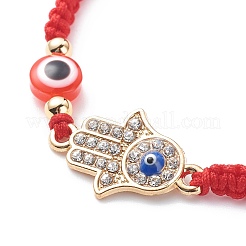 Cordon de fil de nylon réglable ensemble de bracelets de perles tressées doubles&nbsp;BJEW-JB08741