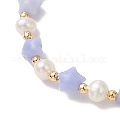 Braccialetti elastici da donna con pietre preziose naturali e sintetiche&nbsp;BJEW-JB12814