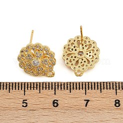 Messing Mikro pave klar Zirkonia Ohrstecker Zubehör&nbsp;KK-K393-01G