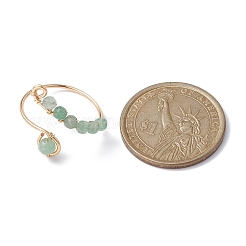 Ringe aus gemischten natürlichen Edelsteinen&nbsp;RJEW-JR00584-01