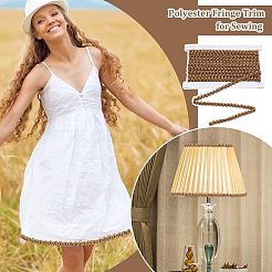 Marguerite fleur de soleil décorant des bordures en dentelle de polyester&nbsp;OCOR-NB0001-41F