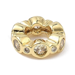 Messing Mikro ebnen Zirkonia European Beads&nbsp;KK-P345-03G