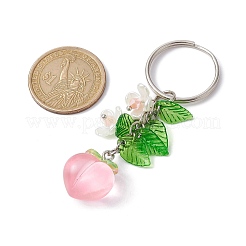 Porte-clés pendentif en acrylique fruits et feuilles&nbsp;KEYC-JKC00680-04