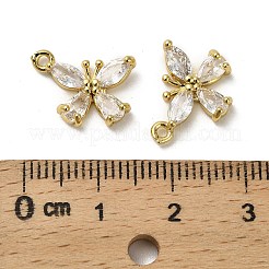 Breloques en laiton avec zircone cubique de micro pave&nbsp;KK-B142-36G