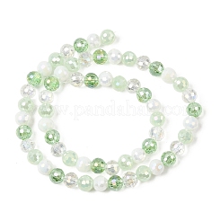 Chapelets de perles en verre électroplaqué&nbsp;EGLA-D300-06-6mm-23