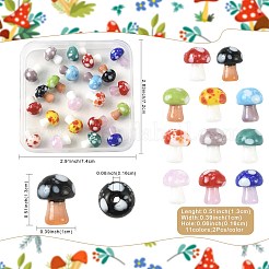 22pcs 11 Farben handgemachte Bunte Malerei-Perlen&nbsp;LAMP-FS0001-72