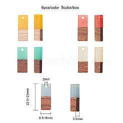 Colgantes de resina & madera&nbsp;RESI-CJ0006-01