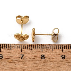 Pendientes de botón de acero inoxidable 304&nbsp;EJEW-Z134-03G
